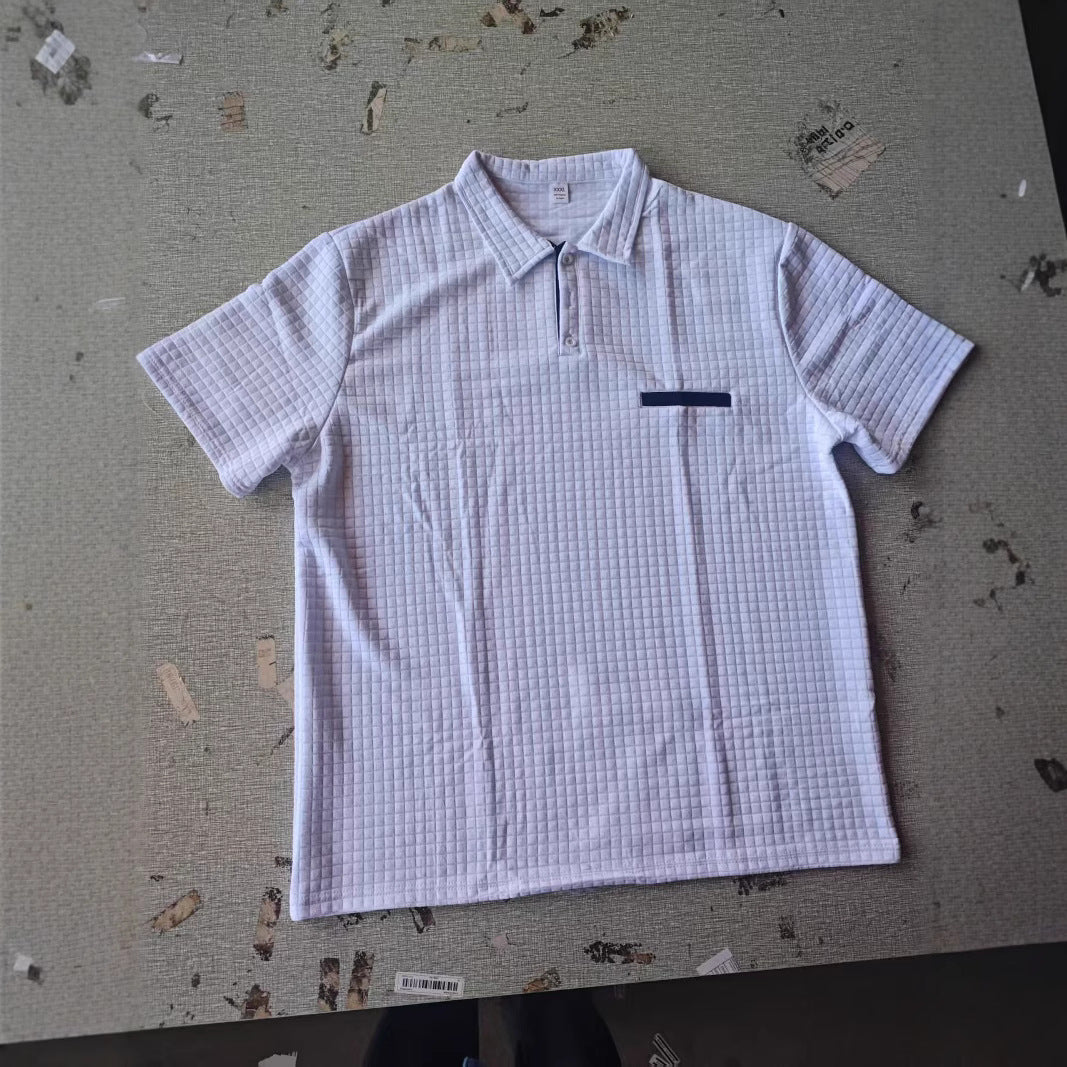 Polo homme en coton structuré à manches courtes avec design moderne Chic und Stil