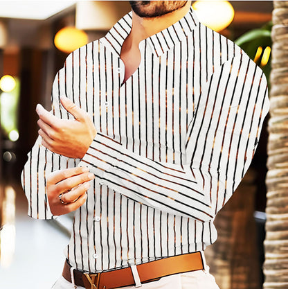 Chemise button-up à rayures slim-fit élégante pour hommes Chic und Stil