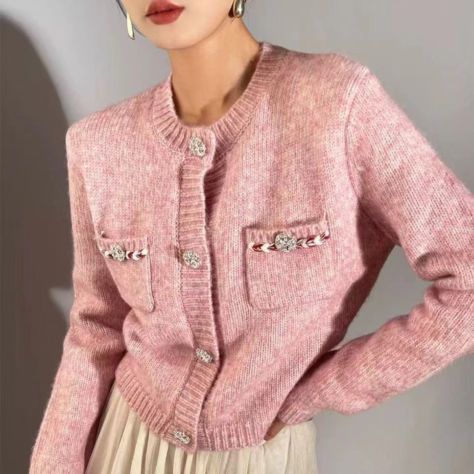 Dames élégante cardigan avec un design de boutons discret et poches Chic und Stil