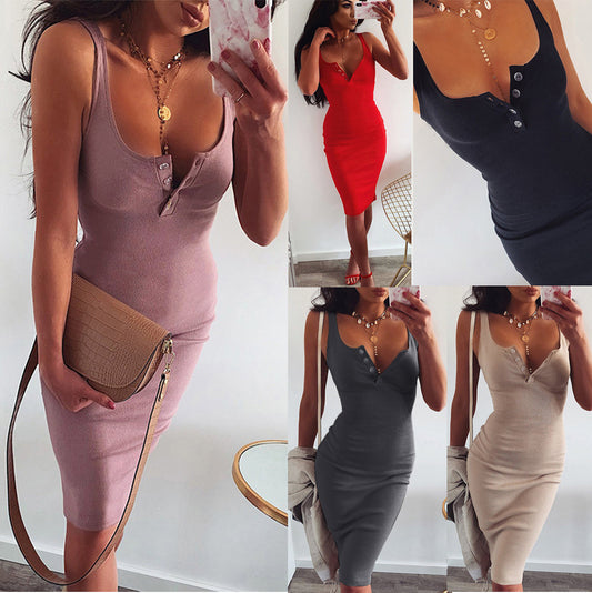 Robe midi bodycon côtelée pour femme Chic und Stil
