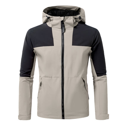 Functional outdoor jacket for men with adjustable hood area Chic and Style