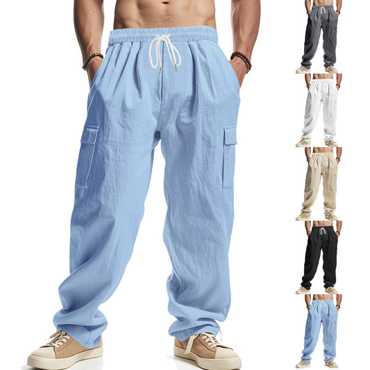 Casual cargo pants for men with comfortable waistband and practical pockets Chic and Style