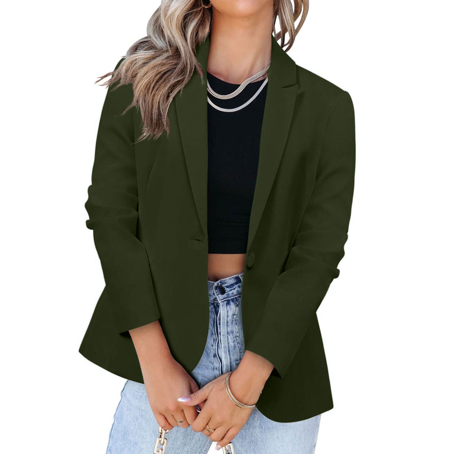 Dames Blazer élégant avec une coupe moderne et des poches pratiques Chic und Stil
