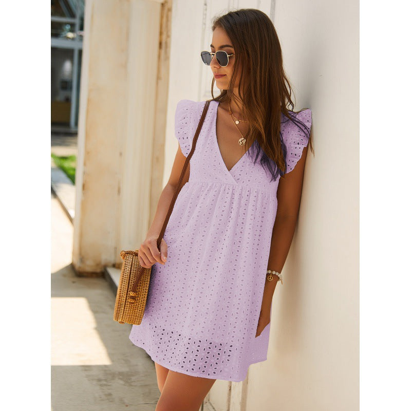 Robe d'été Eyelet Broderie pour femmes Chic und Stil