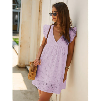 Robe d'été Eyelet Broderie pour femmes Chic und Stil