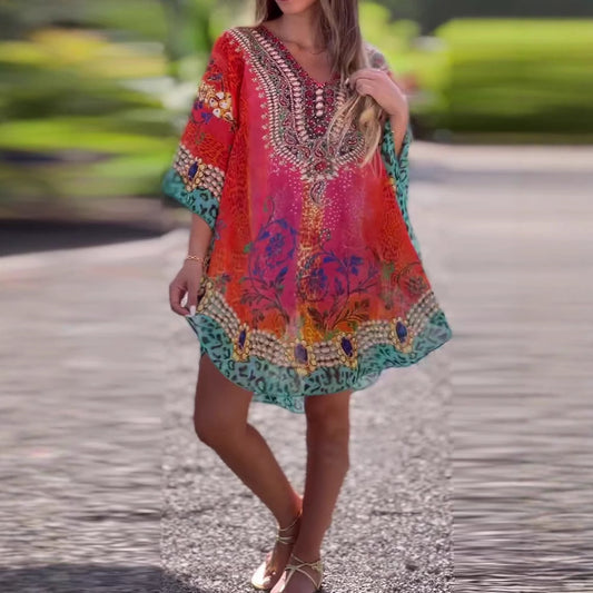 Femmes Kaftan bohémien robe Chic und Stil