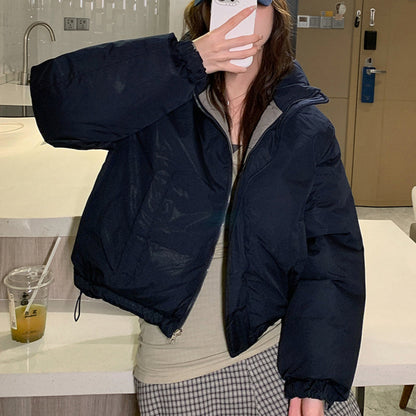 Dames courte veste de loisirs matelassée avec poches zippées latérales Chic und Stil