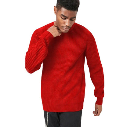 Pull en tricot brut pour hommes avec motif texturé et col rond Chic und Stil