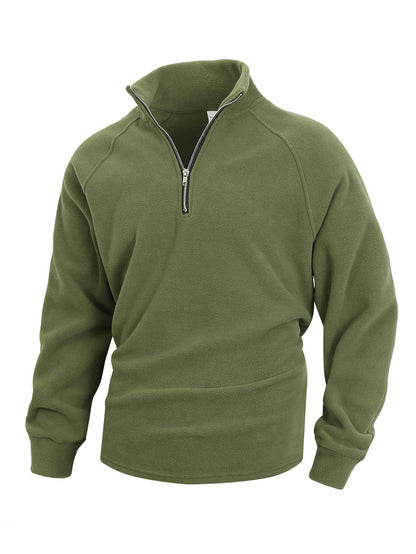 Men's fleece pullover with half-zip Chic und Stil