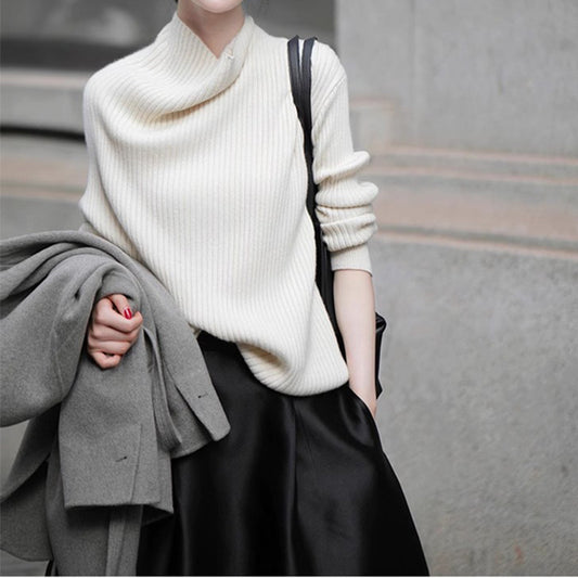 Pull en tricot côtelé pour femmes Chic und Stil