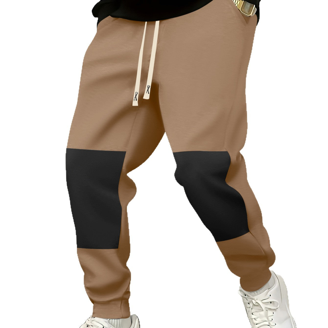 Chic and stylish men's athletic pants with modern color-block elements