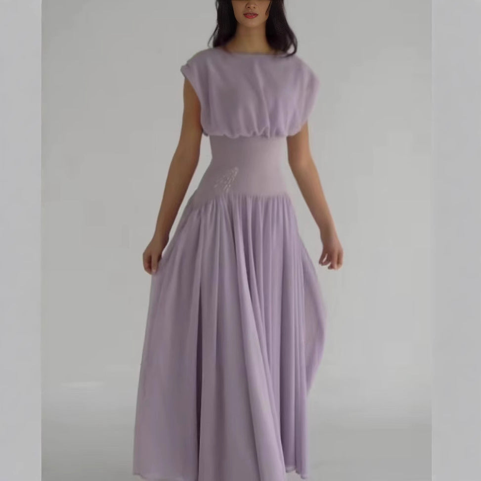 Robe maxi pour dames avec un élégant froncé et des accents féminins Chic und Stil
