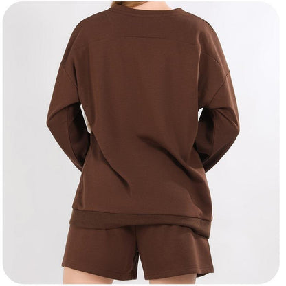 Dames ensemble décontracté de sweat-shirt et de shorts Chic und Stil