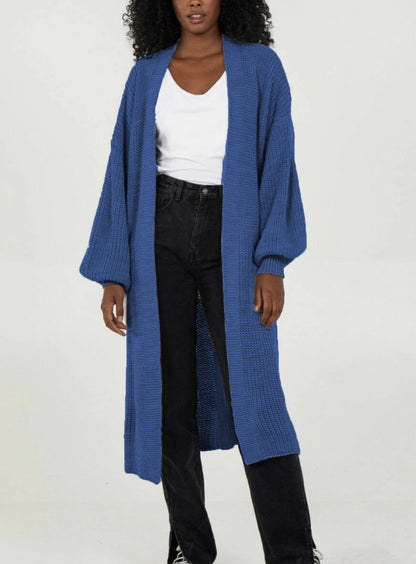 Dames Grand cardigan en tricot avec silhouette aérienne et manches volumineuses Chic und Stil