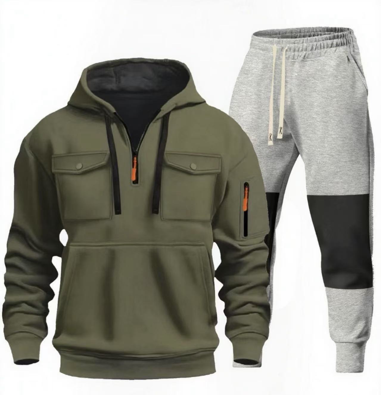 Chic and Style functional sweatshirt and jogger pants set for men