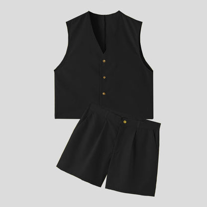 Ensemble élégant sans manches pour femmes avec shorts Chic und Stil