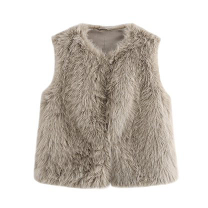 Dames Gilet en fausse fourrure Chic und Stil