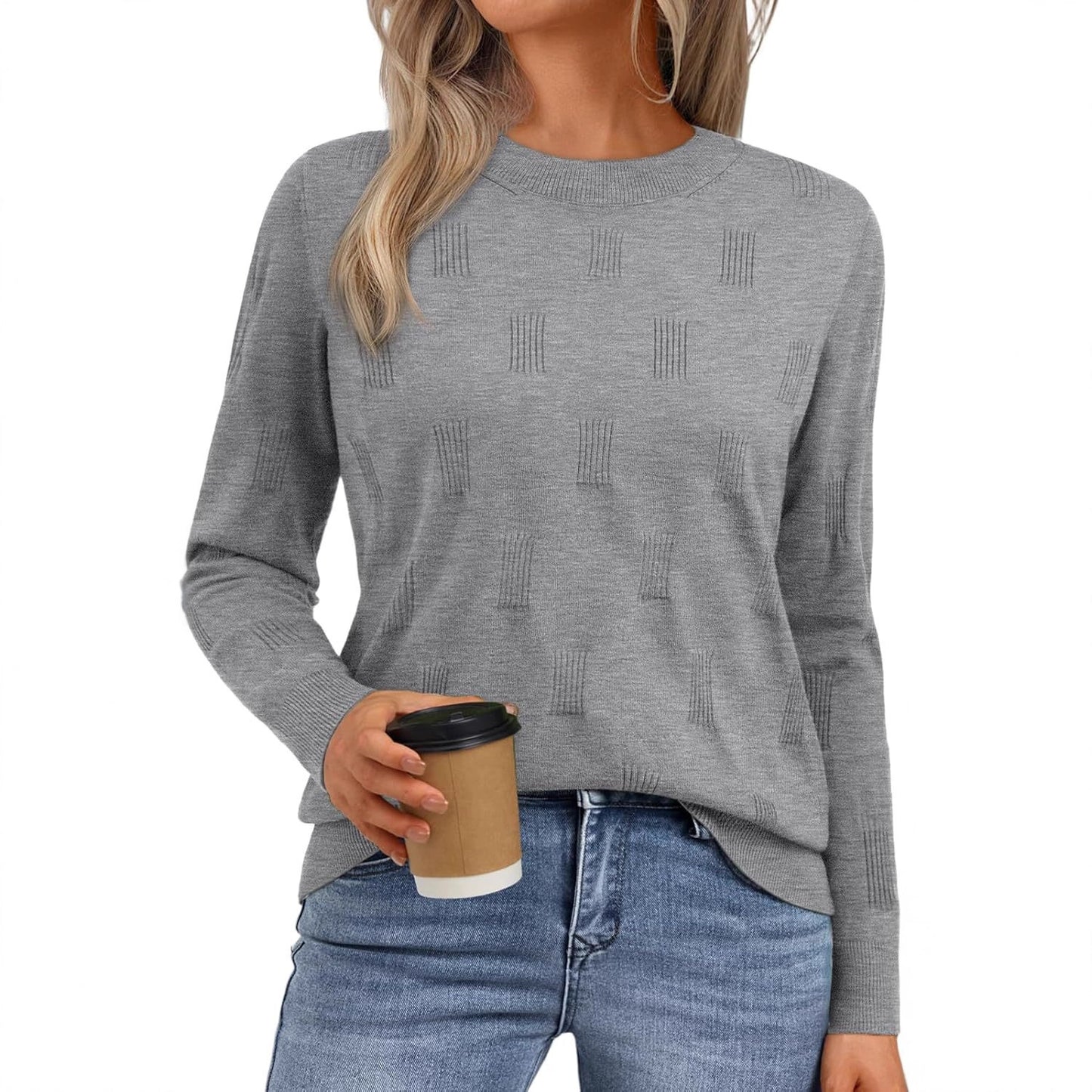 Pull en tricot pour femmes avec motif texturé et coupe décontractée Chic und Stil