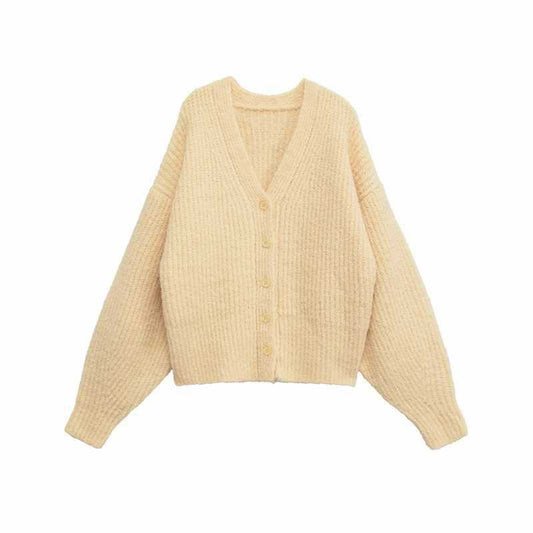 Dames cardigan tricot confortable avec des détails de bouton classiques Chic und Stil