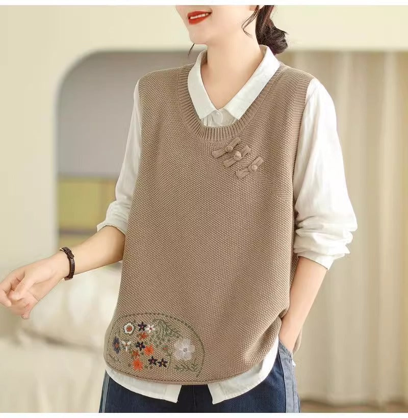 Pull en tricot pour femmes avec broderie décorative Chic und Stil