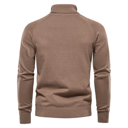 Pull en tricot pour hommes avec col montant tendance et design texturé Chic und Stil