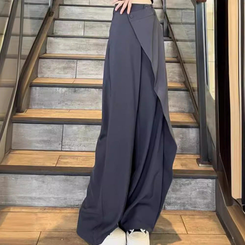Wide Palazzo pants for women with asymmetric cut Chic and Style