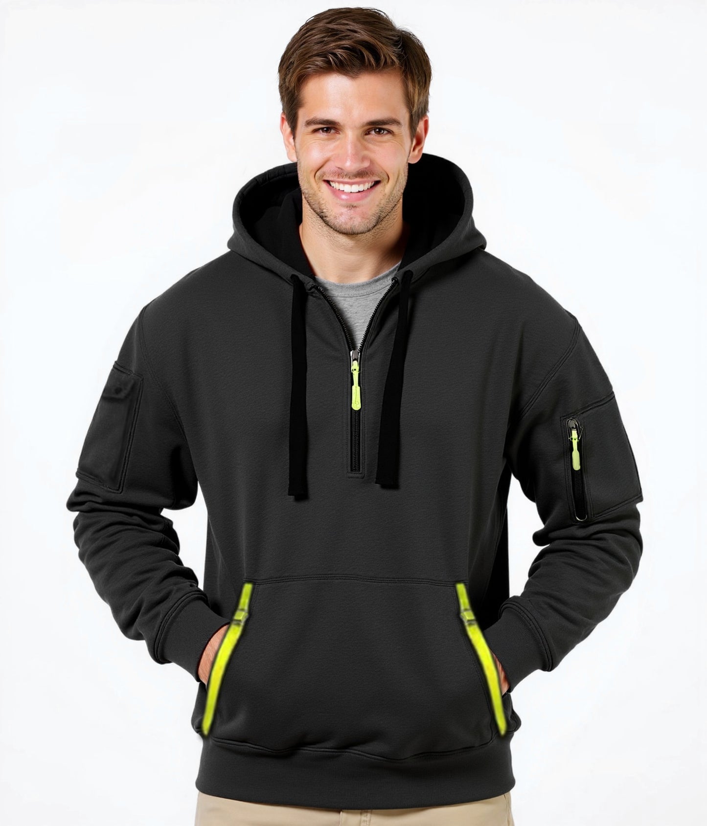 Pull à capuche pour hommes à la mode avec une solution de poche innovante Chic und Stil
