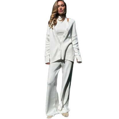 Dames confortable ensemble en tricot avec cardigan Chic und Stil