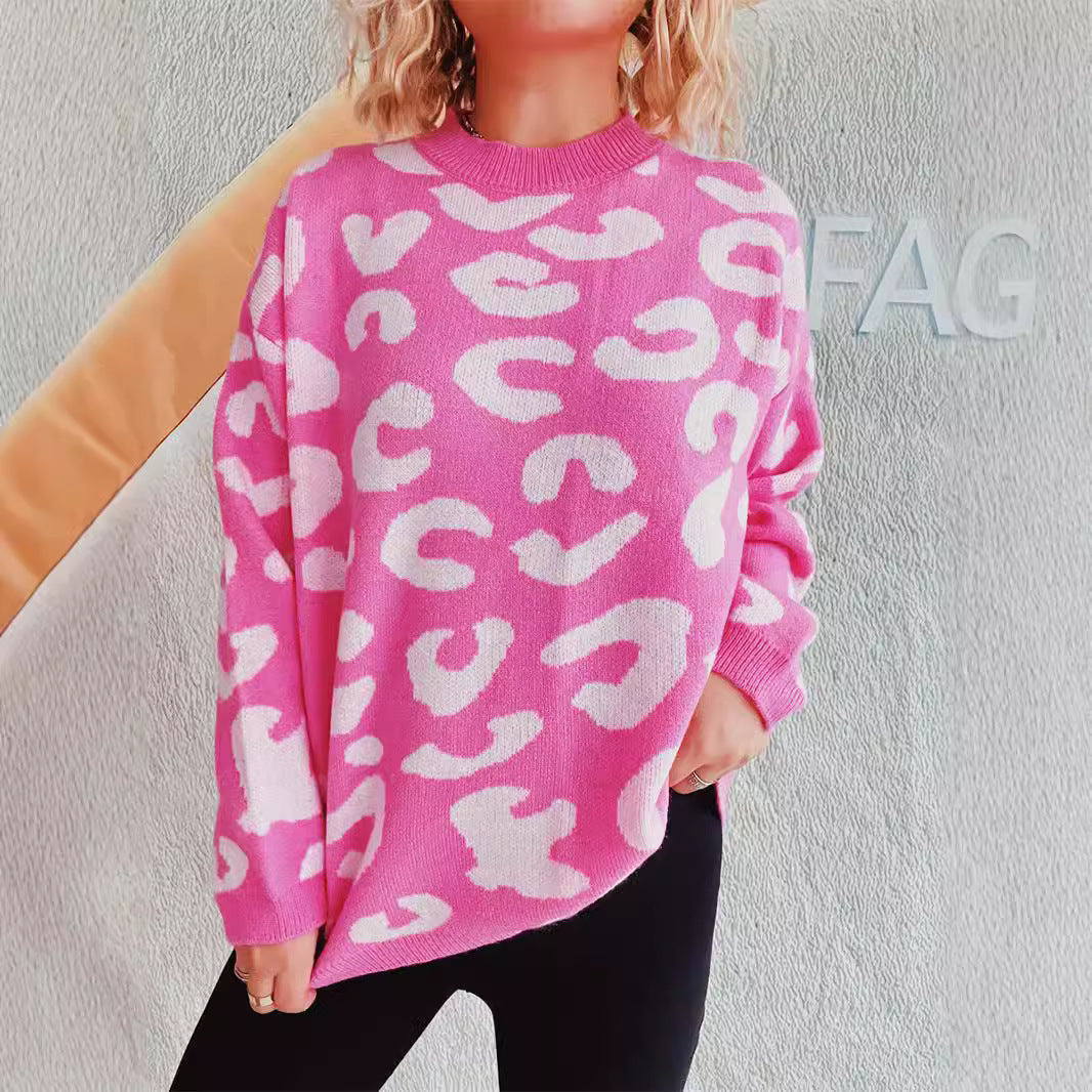 Pull femme confortable avec un motif léopard moderne Chic und Stil
