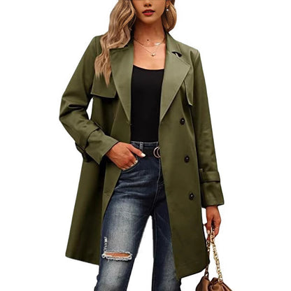 Dames élégant trench-coat avec double rangée de boutons et col chic Chic und Stil