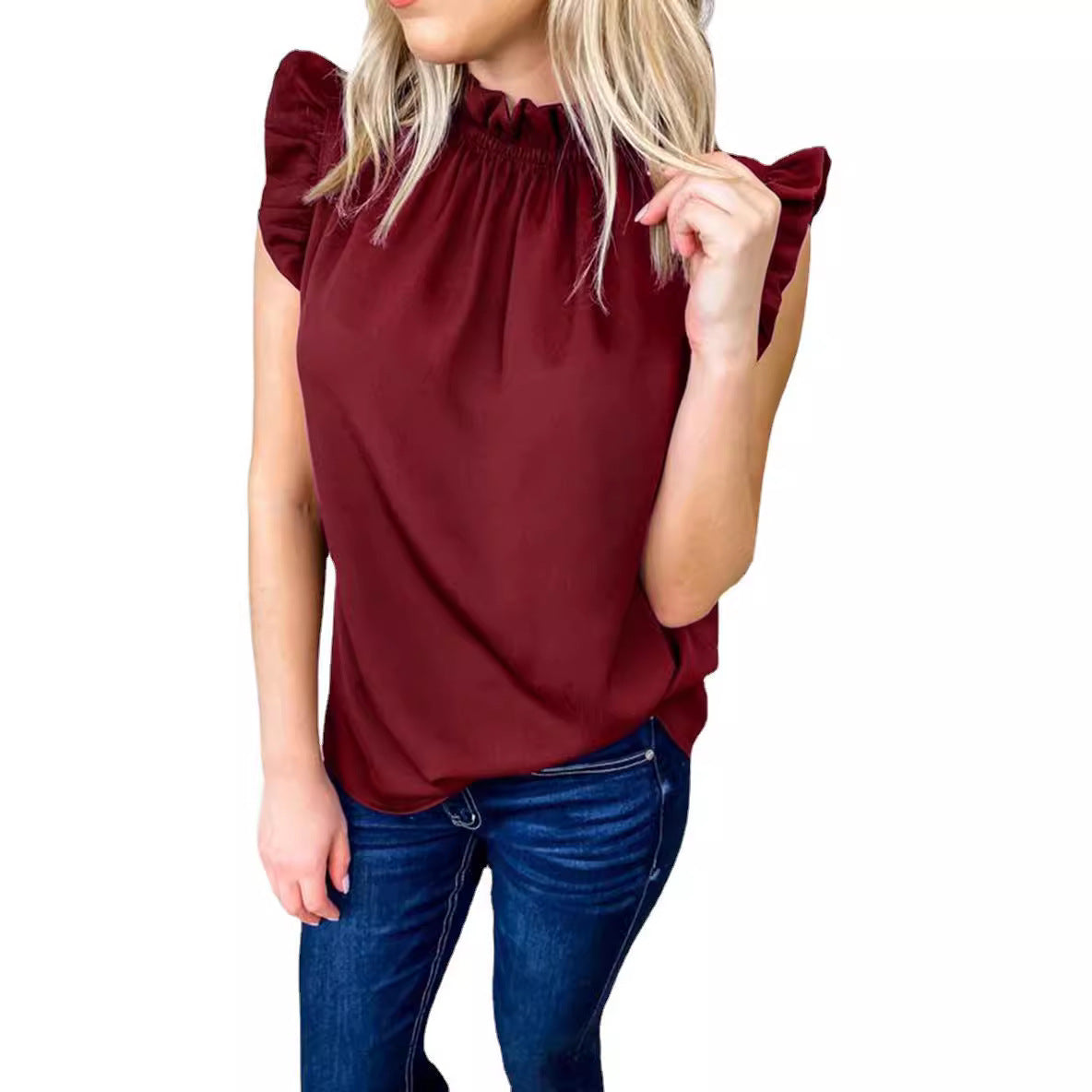Dames Élégante blouse avec détails froncés Chic und Stil