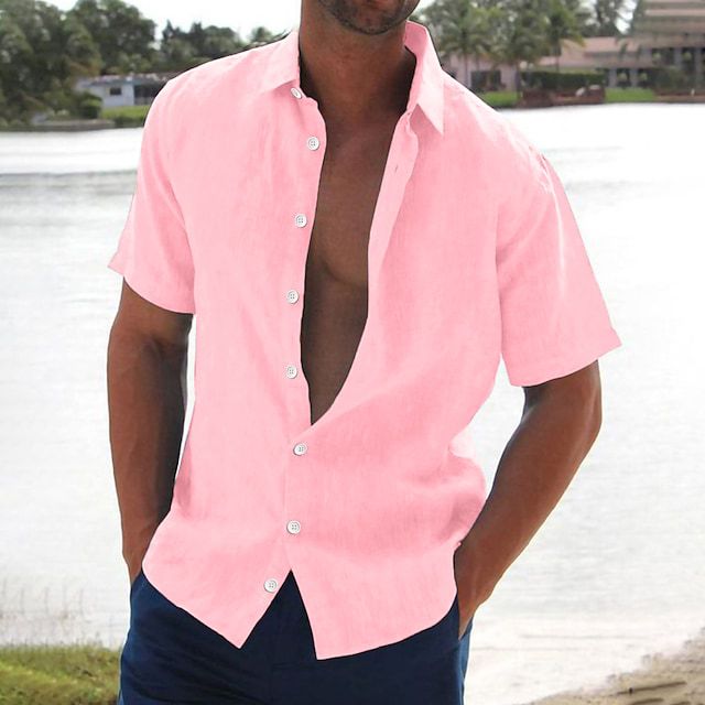 Hommes Léger Décontracté Coupe Ample Chemise à Manches Courtes Chic und Stil