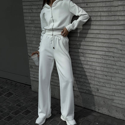 Dames élégant ensemble de loisirs avec col haut et coupe ample Chic und Stil