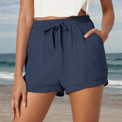 Shorts de plage à cordon léger pour femmes Chic und Stil