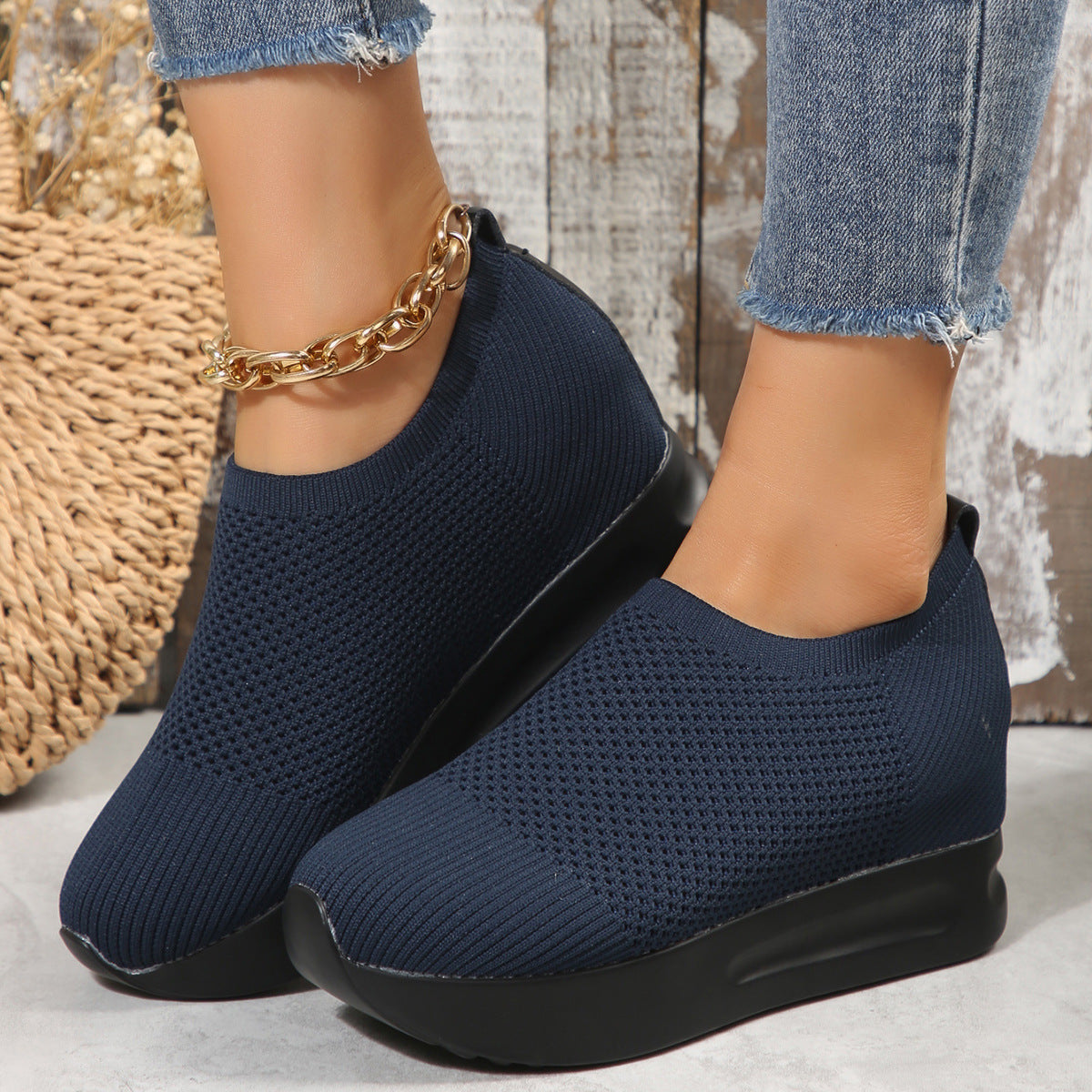 Baskets compensées respirantes pour dames Chic und Stil