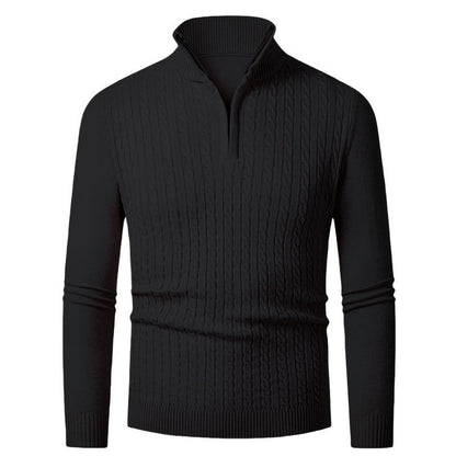 Pull femme en tricot avec motif en torsades à la mode et col montant Chic und Stil