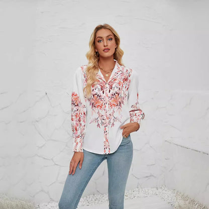 Blouse élégante pour femmes avec imprimé floral et manches larges Chic und Stil