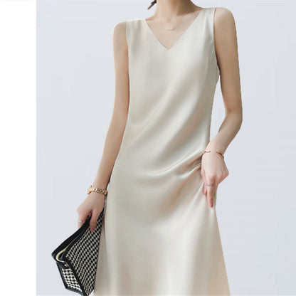 Robe Maxi Élégante à Col V pour Femmes Chic und Stil