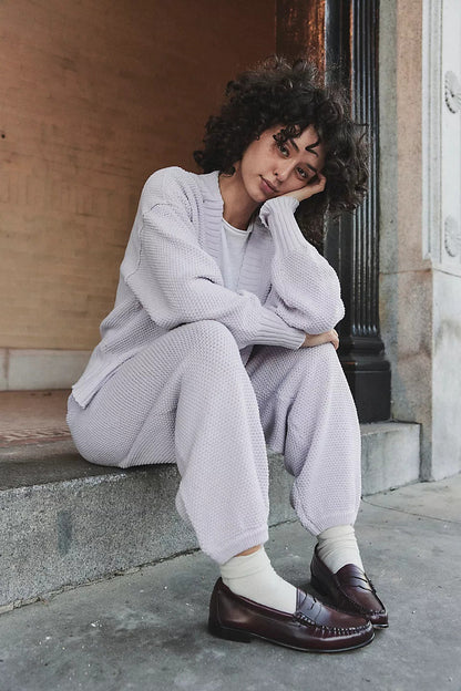 Dames Ensemble de loungewear en tricot décontracté avec haut ample et pantalons confortables Chic und Stil