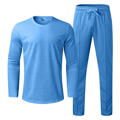 Men Long Sleeve Functional T-Shirt and Comfortable Jogging Pants Chic and Style