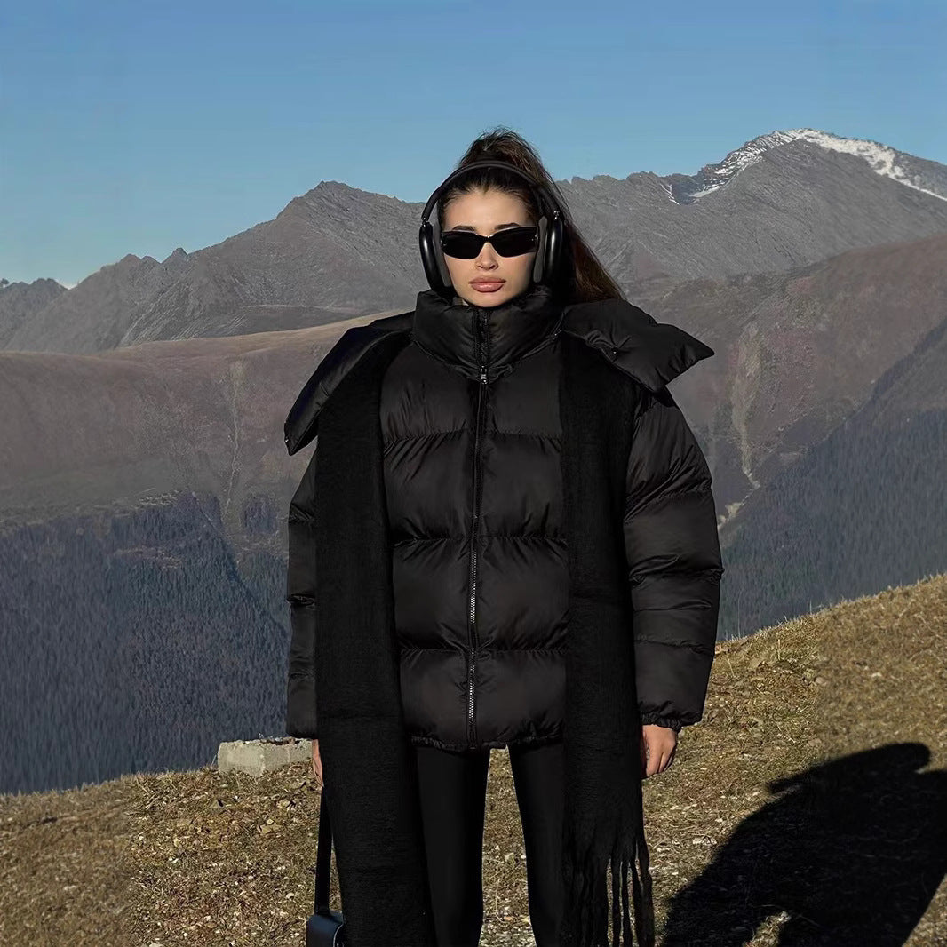 Dame veste de plein air rembourrée avec col montant et design matelassé Chic und Stil