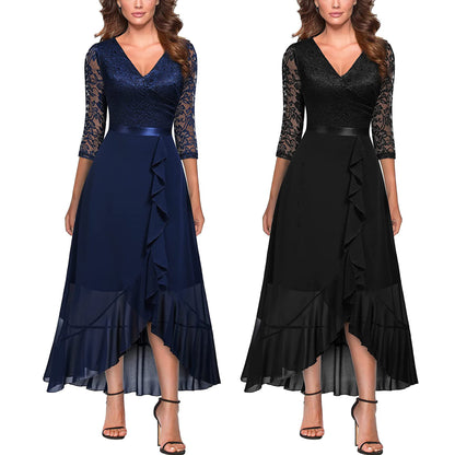 Robe de soirée à volants femme Haute-Basse Chic und Stil