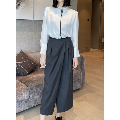 Jupe maxi plissée taille haute pour femmes Chic und Stil