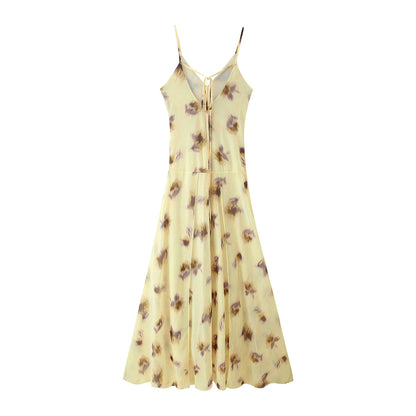 Robe maxi femme avec motif floral et chiffon léger Chic und Stil