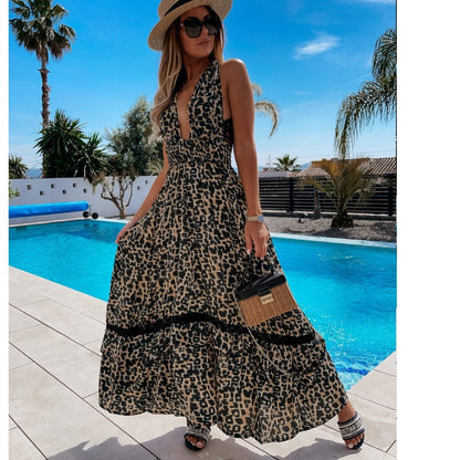 Robe maxi pour femmes avec ornements en dentelle Chic und Stil