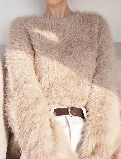 Dames pull doux avec matériau doux et design à la mode Chic und Stil