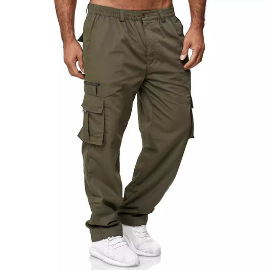 Men's cargo pants with elastic waistband and multifunctional pockets Chic and Style