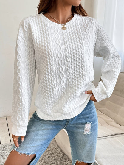 Pull en tricot pour femmes avec une surface texturée et une coupe décontractée Chic und Stil
