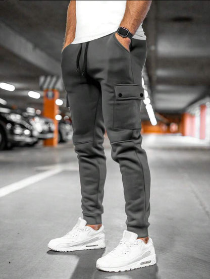 Pantalon de jogging cargo moderne pour hommes avec taille élastique et poches pratiques Chic und Stil