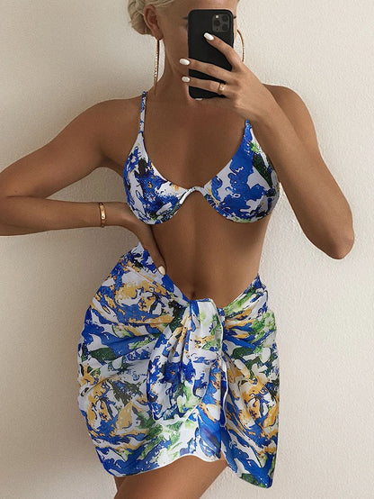 Dames Ensemble de Maillot de Bain Deux Pièces avec Couverture Stylée Chic und Stil